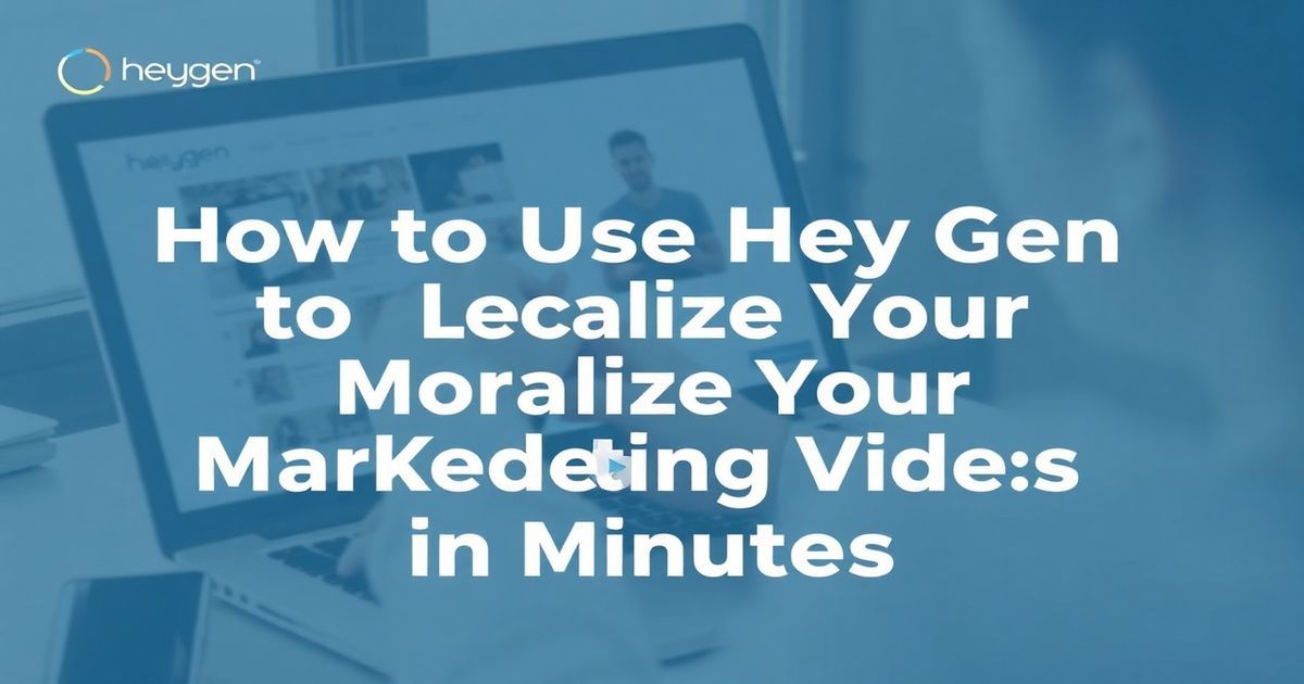 How to Use HeyGen to Localize Your Marketing Videos in Minutes