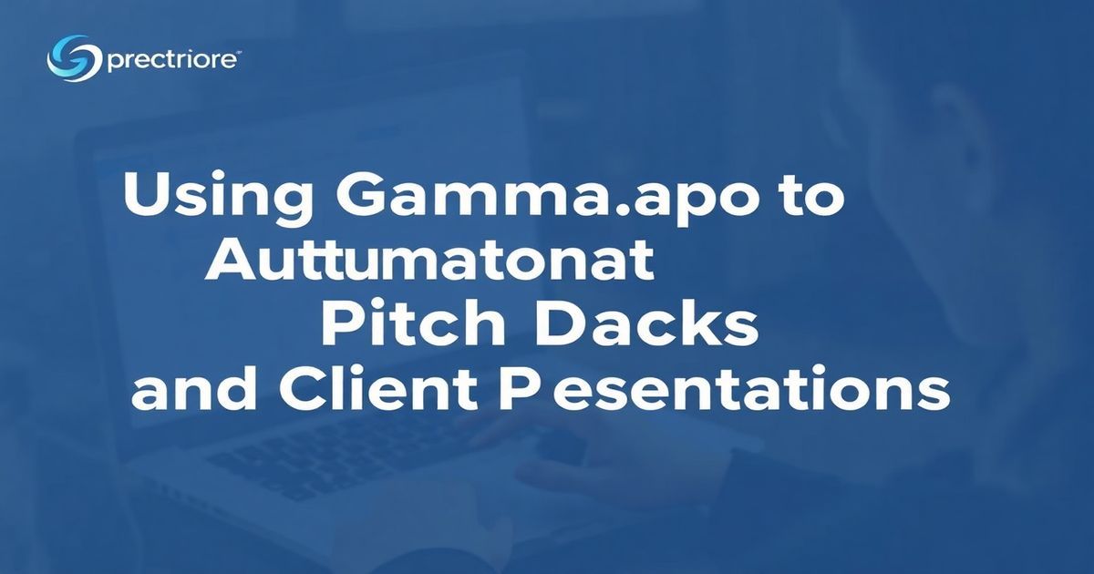 Using Gamma.app to Automate Pitch Decks and Client Presentations