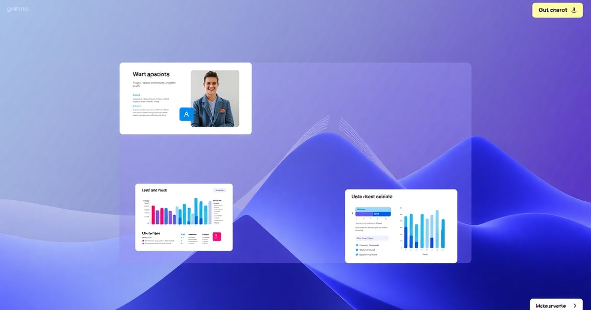 Using Gamma to create professional business presentations and pitch decks instantly.